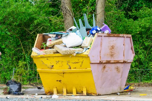 Construction site with waste clearance services in Victoria